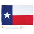 Texas State Flag & Pole Kit (5"x3")